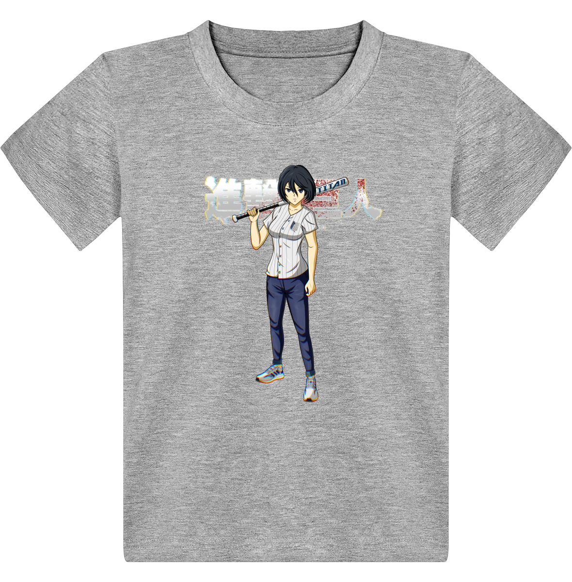 T Shirt Attaque Des Titans Enfant Mikasa*