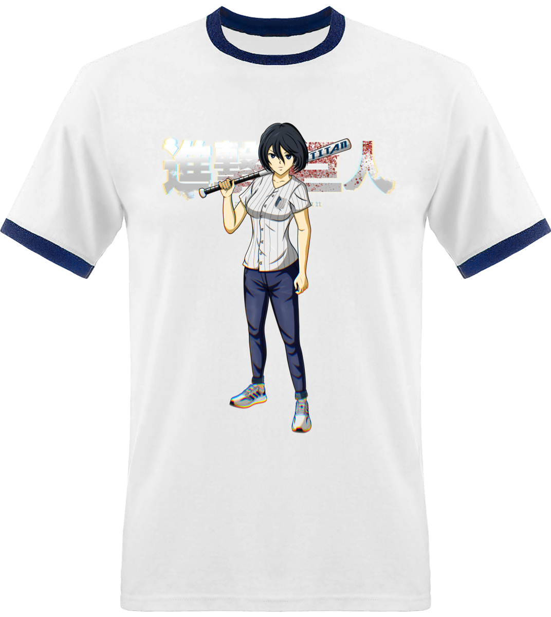 T-shirt SNK Mikasa Avec Bordure