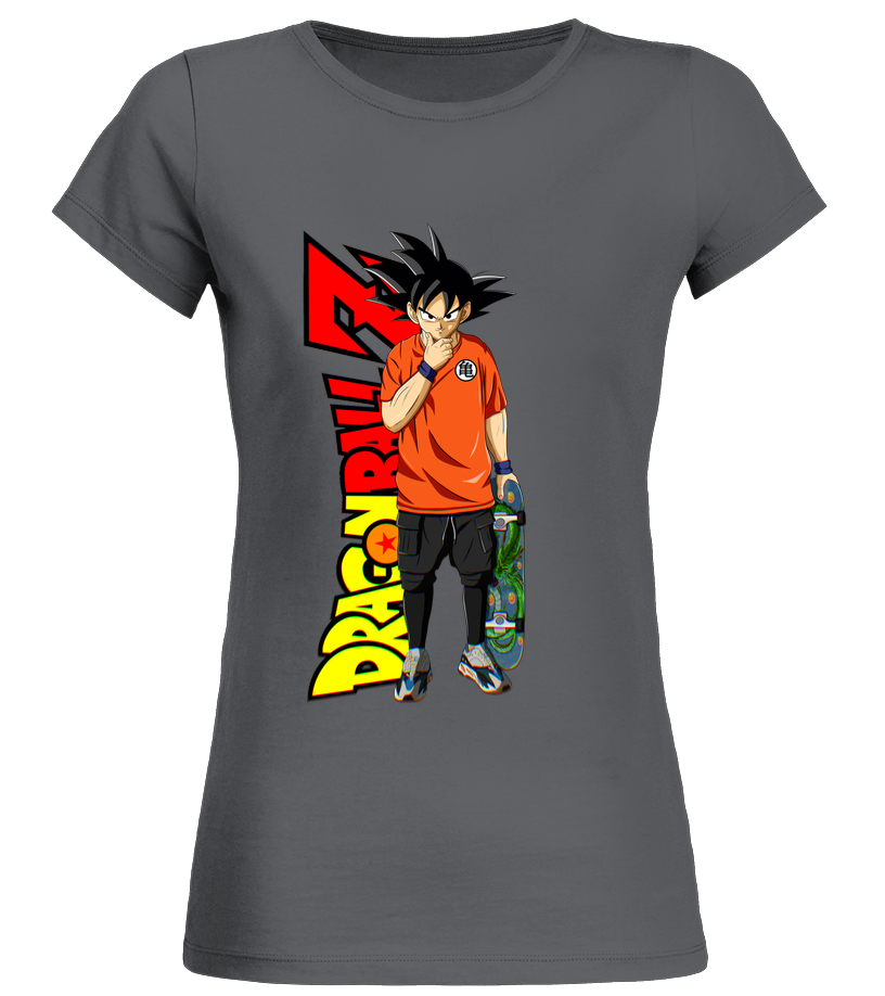 T Shirt Dragon Ball Bio Sangoku Skateur rouge
