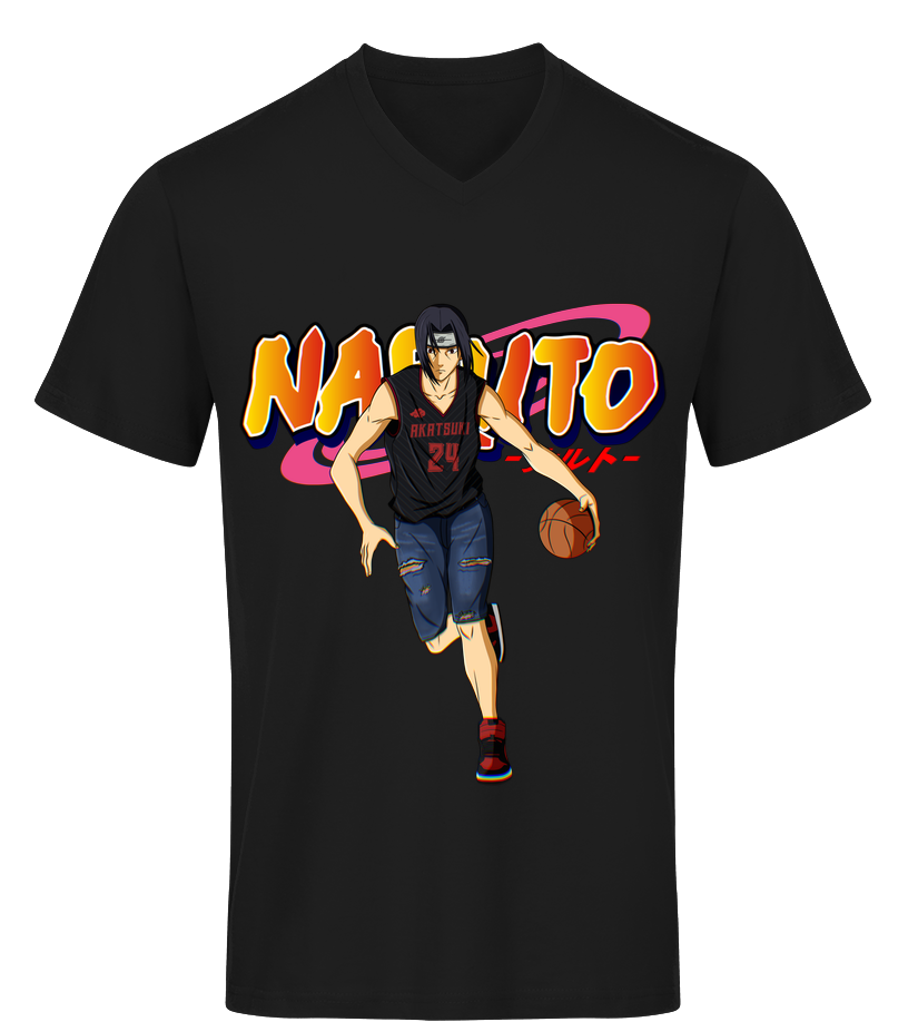 T Shirt Naruto Col V Bio Itachi