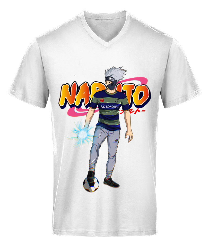 T Shirt Naruto Col V Bio Kakashi