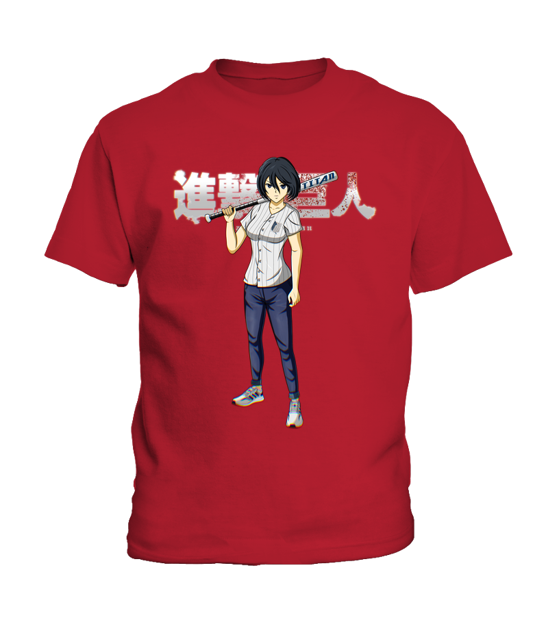 T Shirt Attaque Des Titans Enfant Mikasa