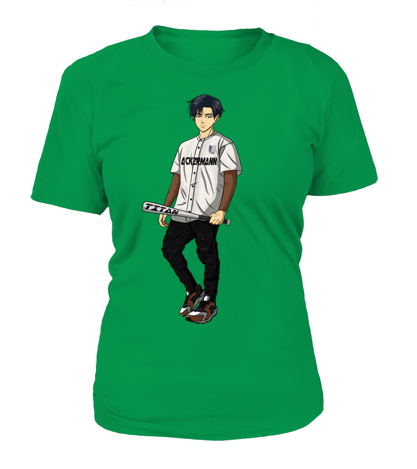 T-Shirt Attaque Des Titans Femme Livai Baseball