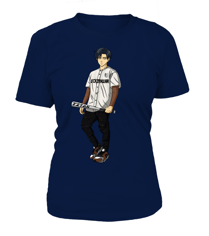 T-Shirt Attaque Des Titans Femme Livai Baseball