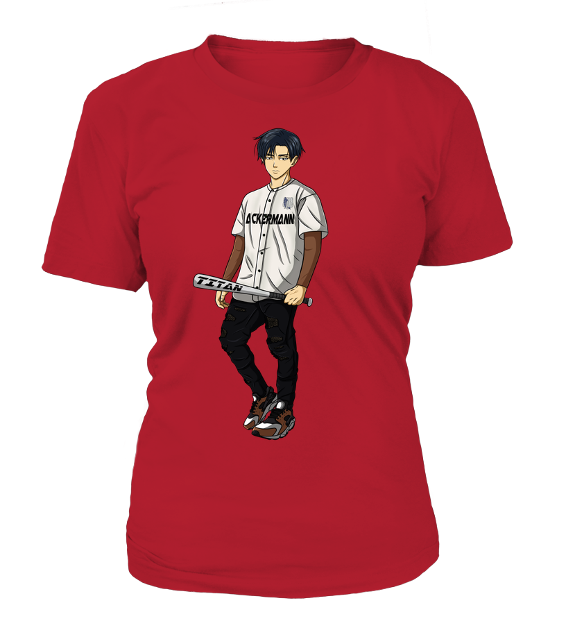 T-Shirt Attaque Des Titans Femme Livai Baseball