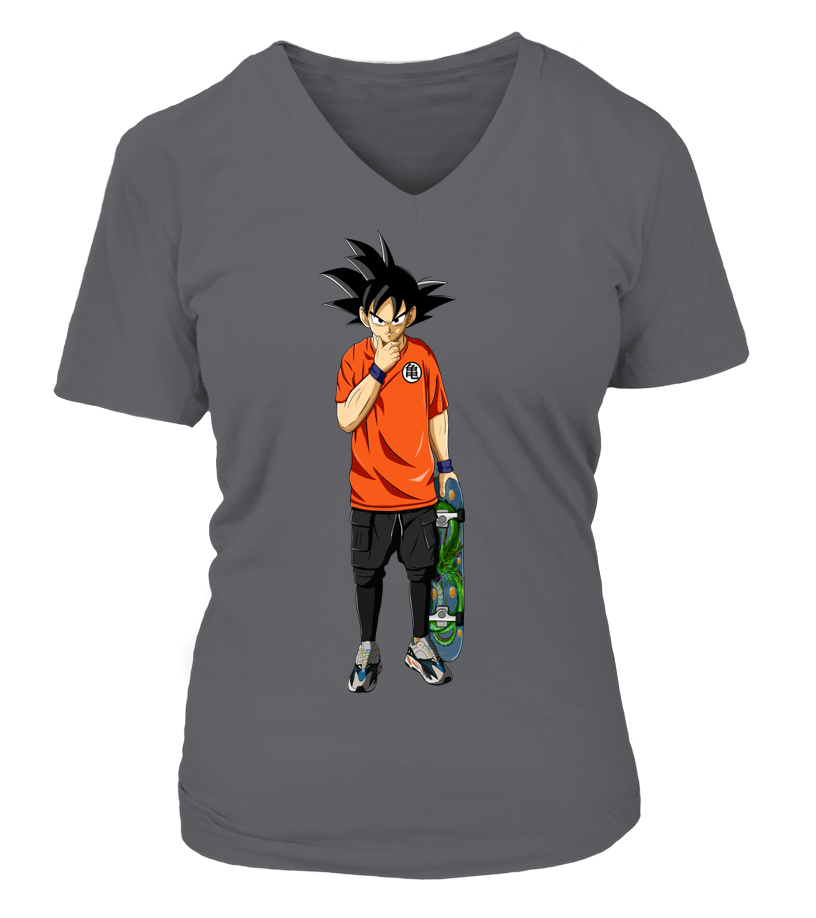 T-Shirt Dragon Ball Col V Femme Sangoku Skateur