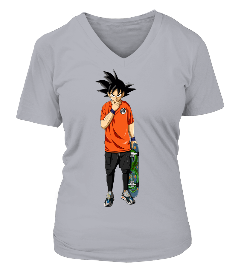 T-Shirt Dragon Ball Col V Femme Sangoku Skateur