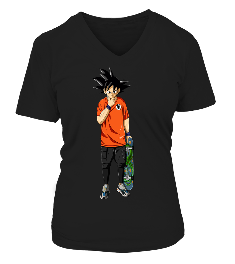 T-Shirt Dragon Ball Col V Femme Sangoku Skateur