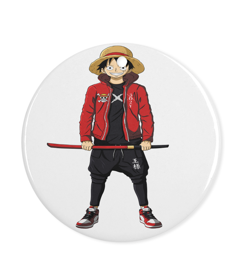 Ornement One Piece Rond Luffy Street Samouraï