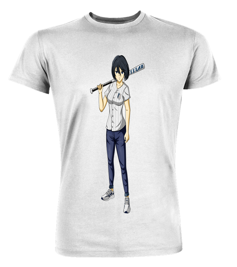 T-Shirt Attaque Des Titans Haute Gamme Mikasa Baseball