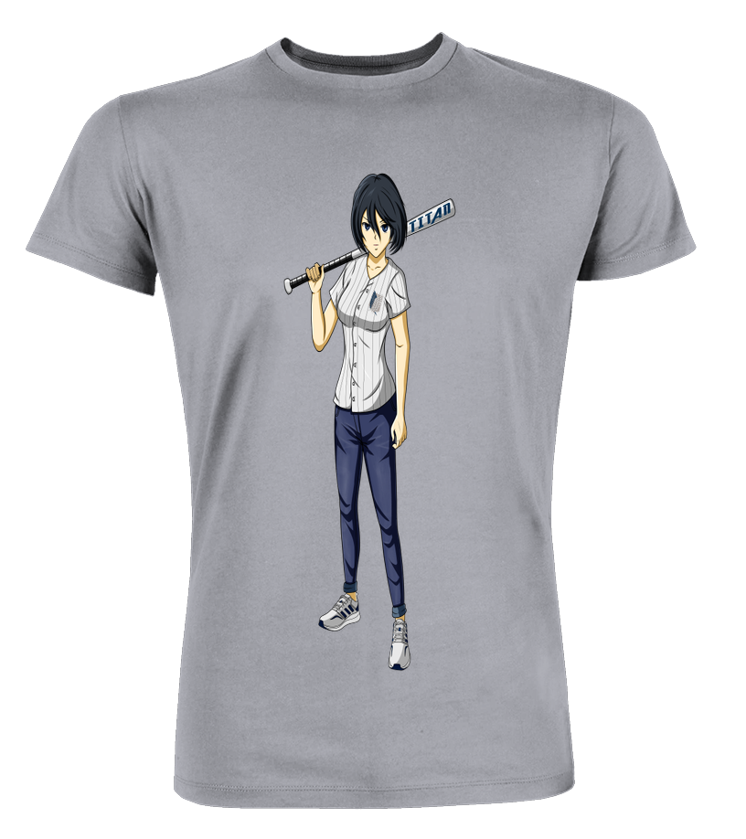 T-Shirt Attaque Des Titans Haute Gamme Mikasa Baseball