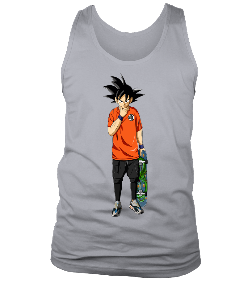 Débardeur Dragon Ball Sangoku Skateur gris clair