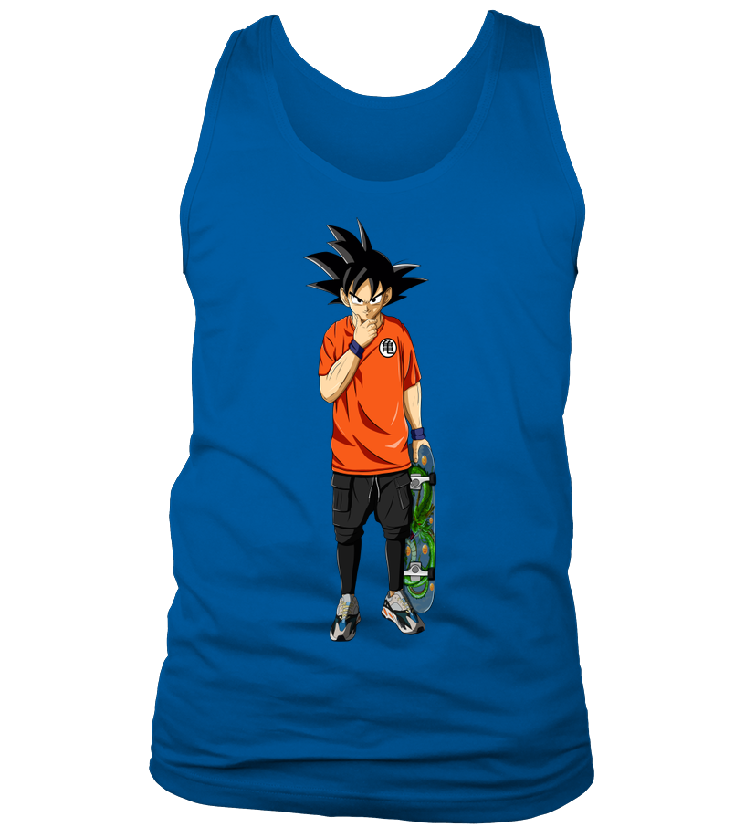 Débardeur Dragon Ball Sangoku Skateur bleu royal